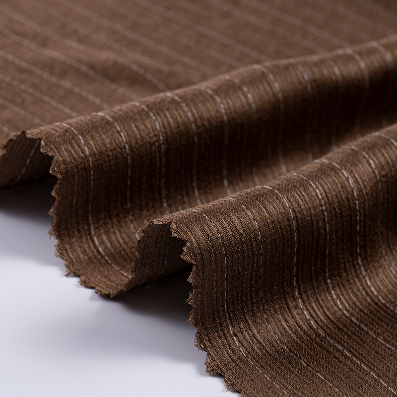 Doppelseitiger Krepp-Rayon-Streifenimitatstoff aus Acetat